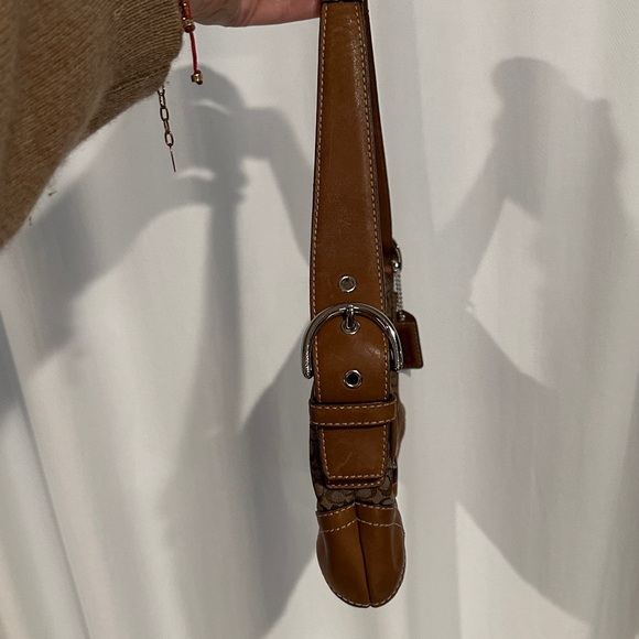 Coach 6818 Vintage Soho British Tan Leather & Signature C Canvas Bag RARE - Picture 2 of 10